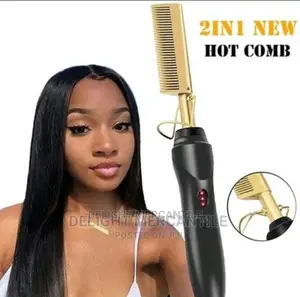 Hot Hair Styling Comb Straightener