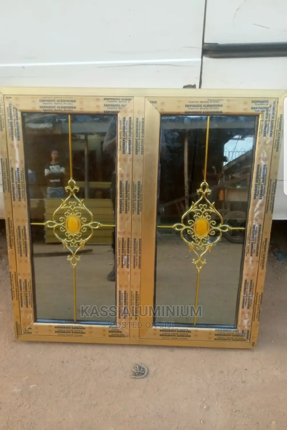 Gold Aluminium Casement Window