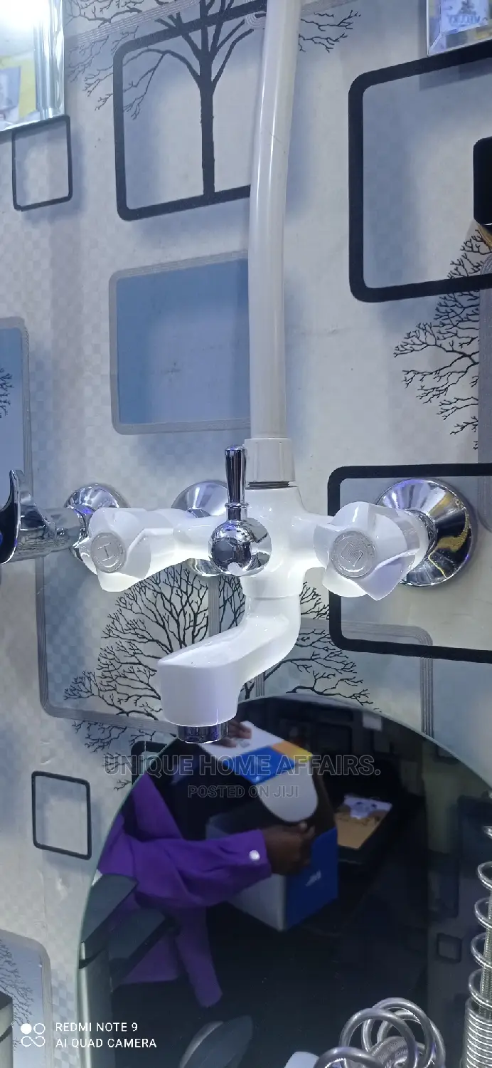 Bath Mixer White Plastic