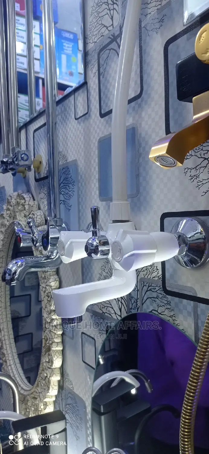Bath Mixer White Plastic