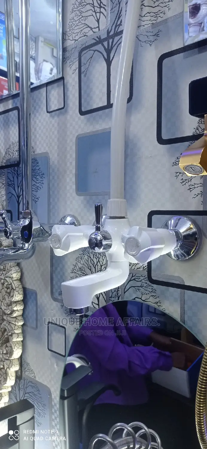 Bath Mixer White Plastic