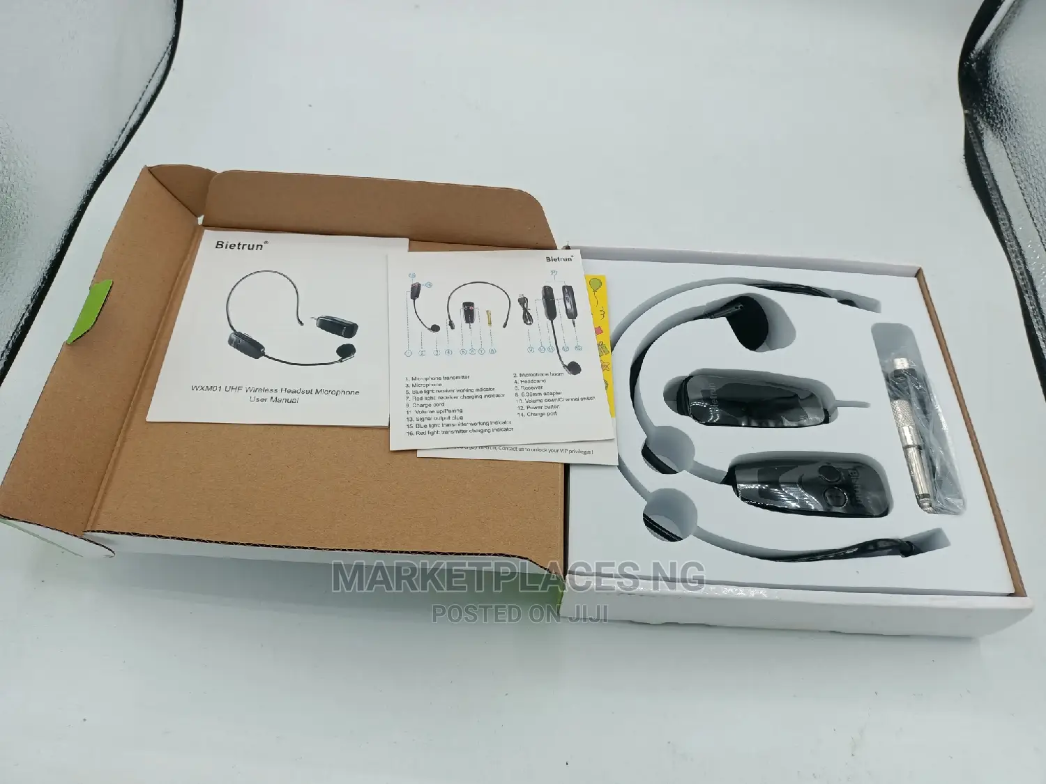 Bietrun UHF Wireless Headset Microphone