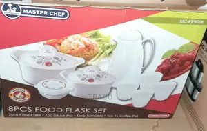 Master Chef 8pcs Insulated Food Flask Set With Jug and Cups
