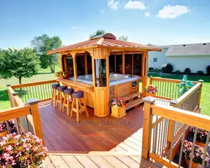 Bamboo Design Bar, Pergola, Shel