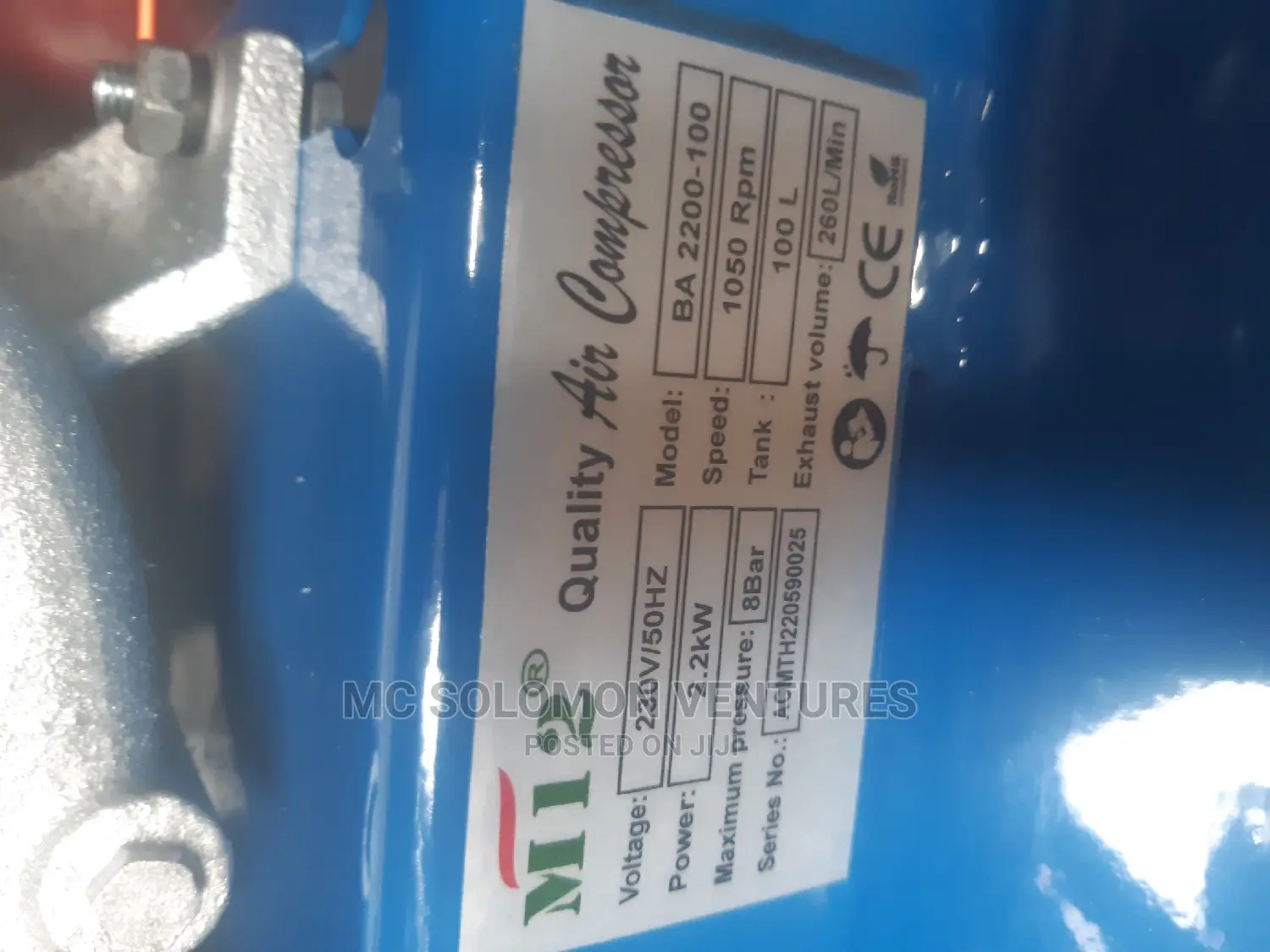 3hp Engine Drive Air Compressor 100littre Available