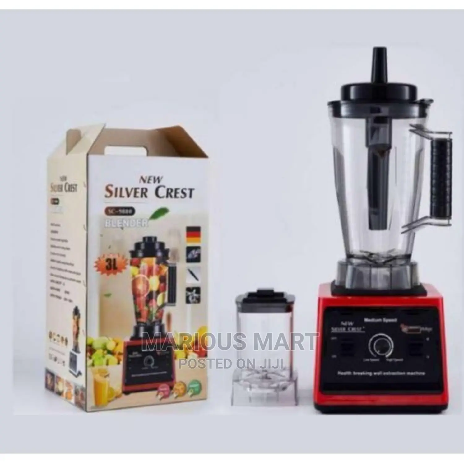 New Improved 3L Large Silver Crest Commercial Blender