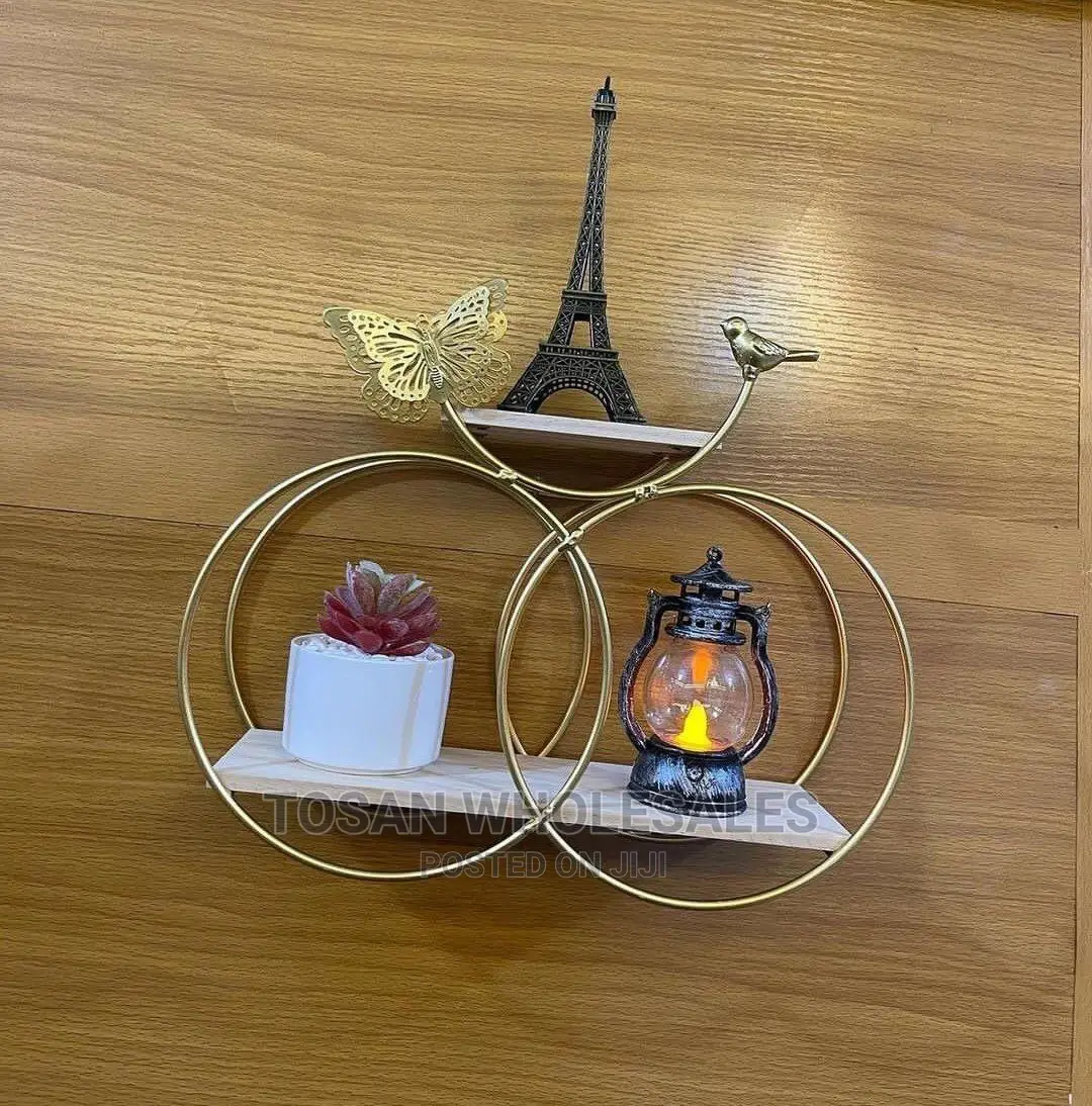 Double Butterfly Wall Shelf With Light