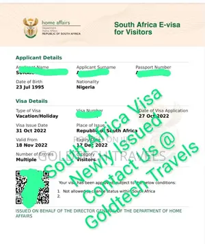 South Africa E-Visa Available