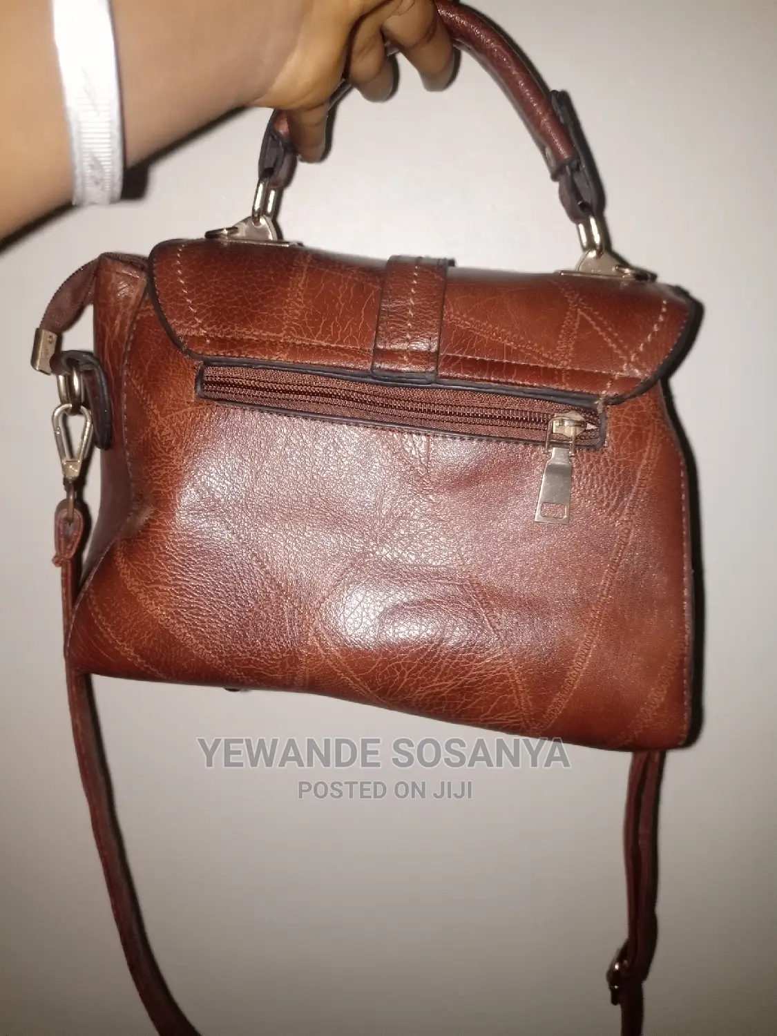 Genuine Leather Mini Brown Hand Bag