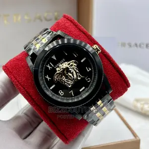 High Quality VERSACE Black Steel Watch Available in Store