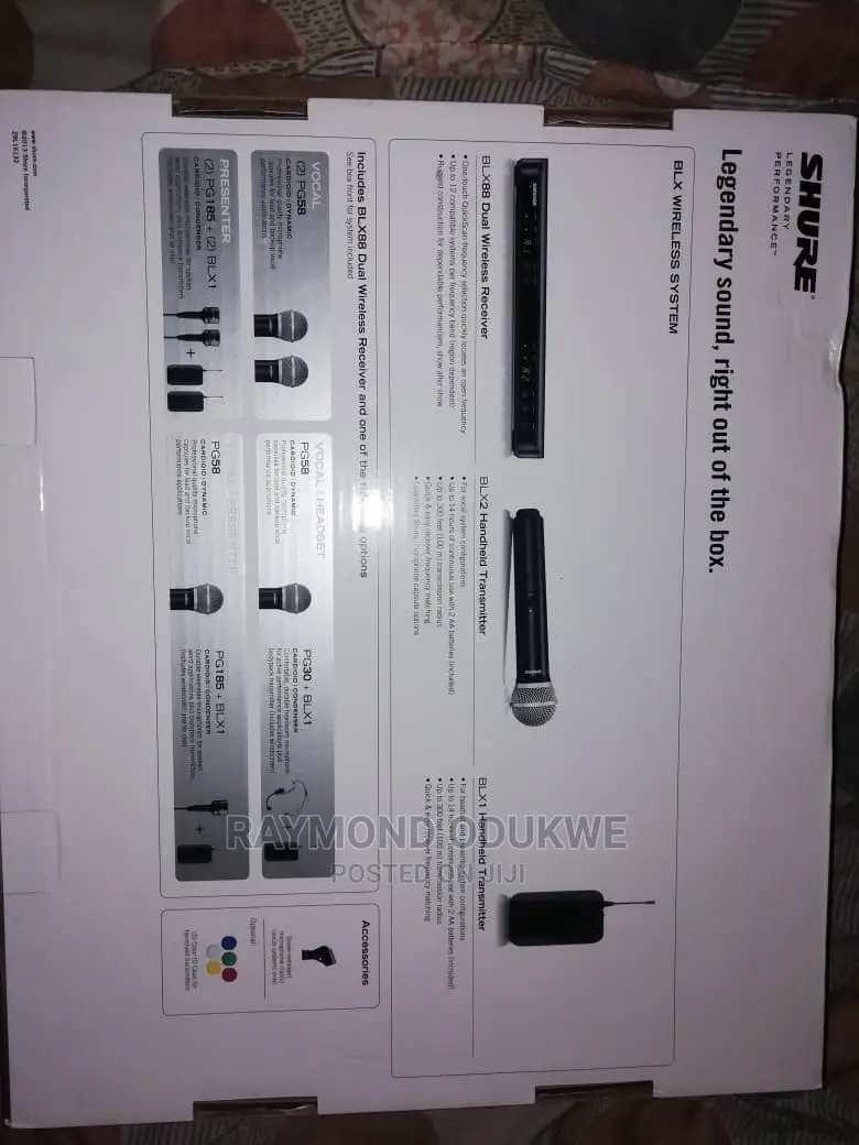Double Handheld Shure BLX288/PG58 Wireless Microphones