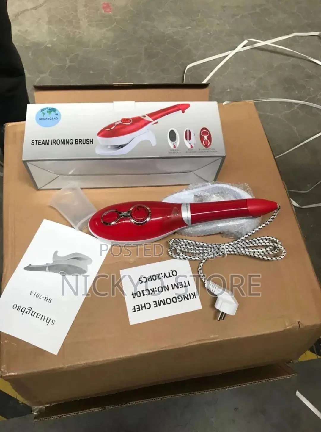 Red Steam Iron
