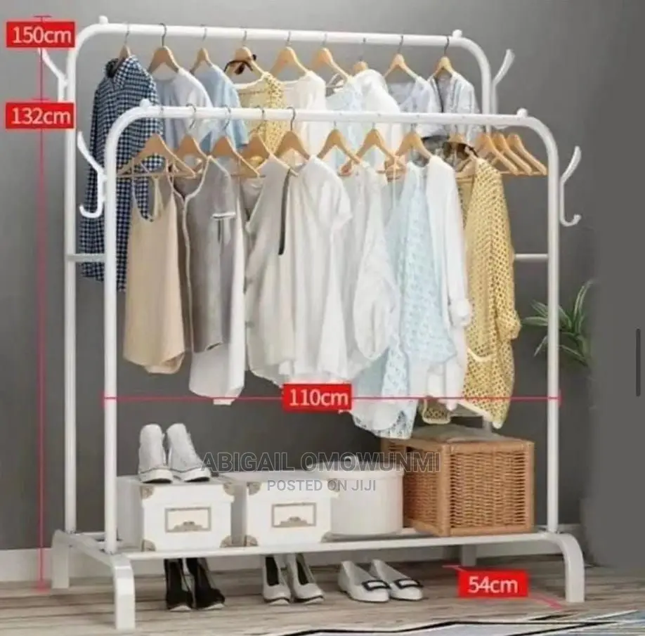 Double Pole Clothes Rack