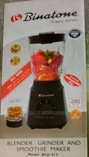 Authentic Binatone(BLG-412)Blender With Grinder 300W
