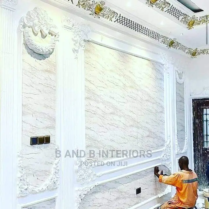 Wall Designed, Stucco Paint Design, Marble Design Paint