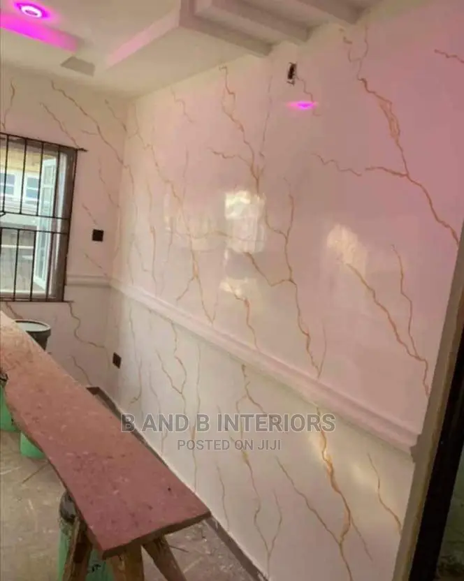 Wall Designed, Stucco Paint Design, Marble Design Paint