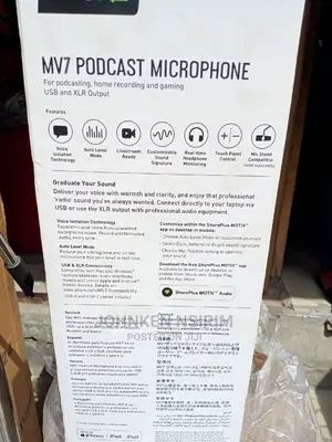 Original Sure Postcast MV7 Studio Mic