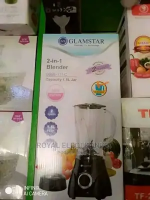 Standard New Glamstar(Qsbl-111-C) 2 in 1 Blender 1.5L Jar