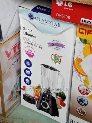 Heavy Duty Glamstar(Qsbl-111-C) 2 in 1 Blender 1.5L Jar