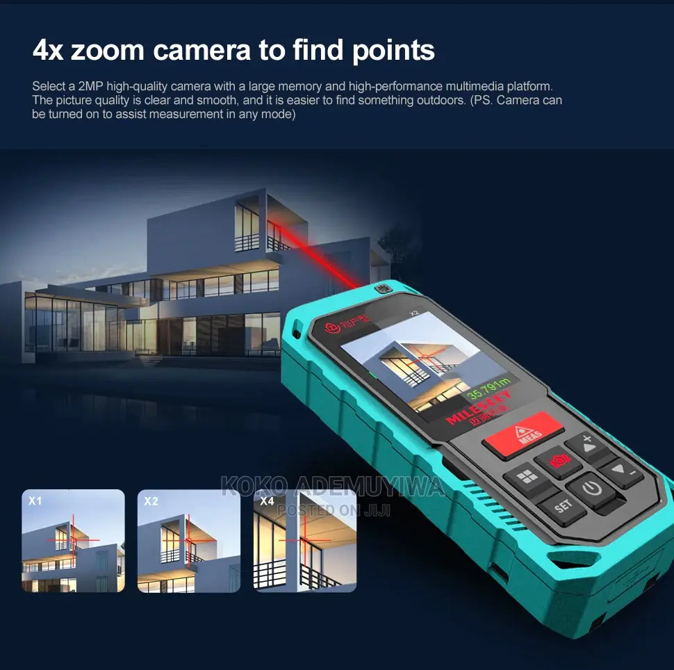Outdoor Laser Meter With Camera + Tripod