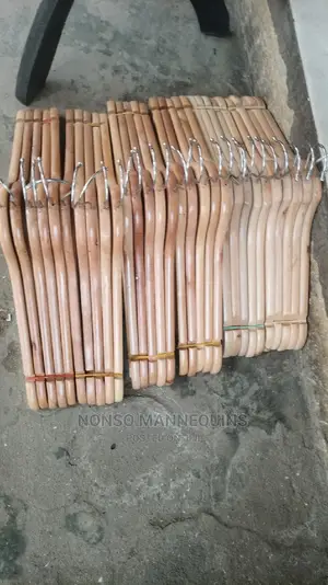Clean Imported Wooden Clothes Hangers