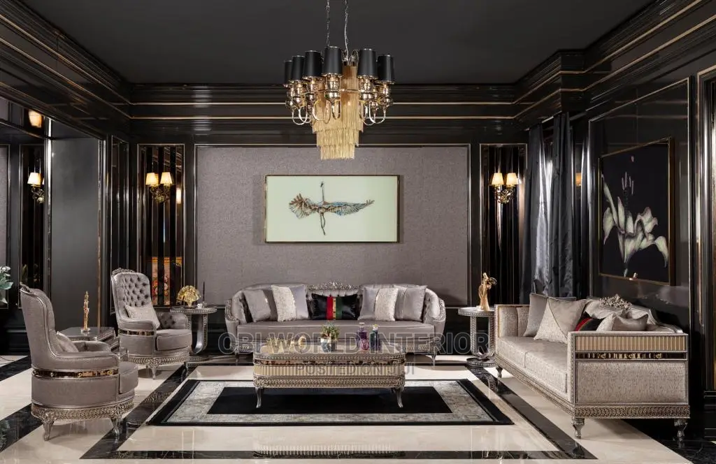 Quality Luxury Sofas Set ,Center Table , 2stools