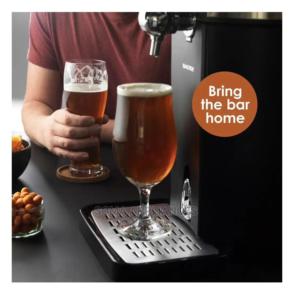 Universal Chilled Draught Beer Dispenser, 5L Keg Compatible,
