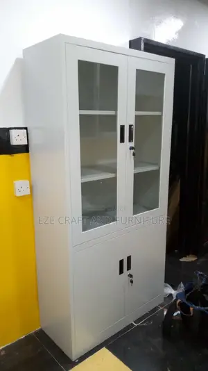 Half Glass Metal Bookshelves