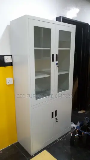Half Glass Metal Bookshelves