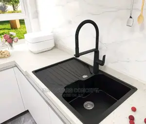 Single Bowl Single Tray Marble Kitchen Sink