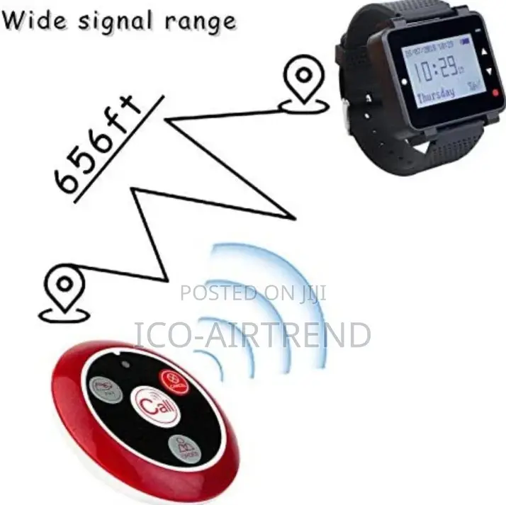 Restaurant Wireless Calling System With 1 Watch + 10 Buttons