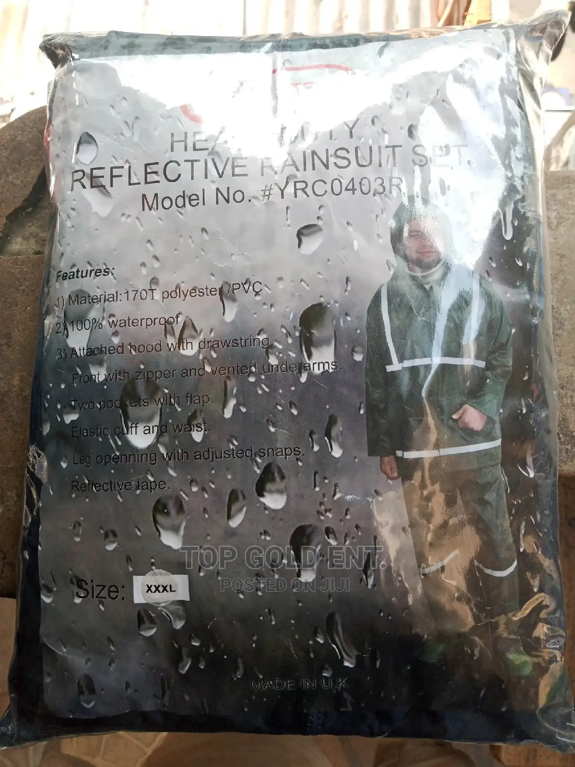 Up And Down Reflective Rain Coat