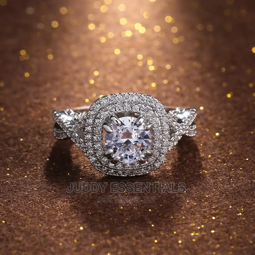 Silver Diamond Engagement Rings