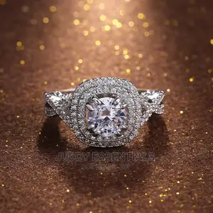 Silver Diamond Engagement Rings