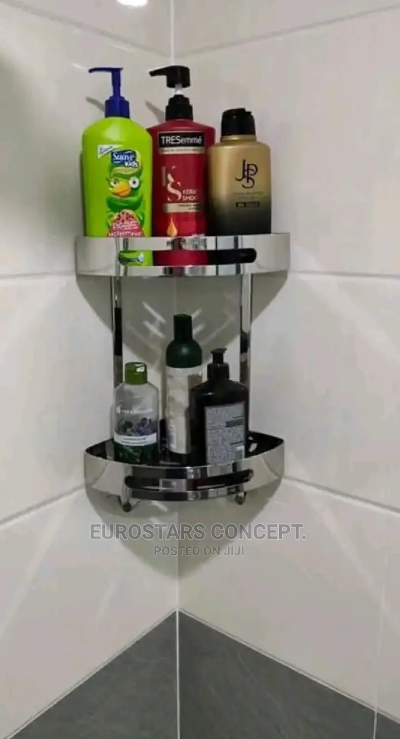Pure Stainless Double Corner Shelf
