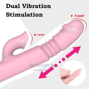 Rechargeable Orgasm Thrusting Dildo With Clit Stimulator