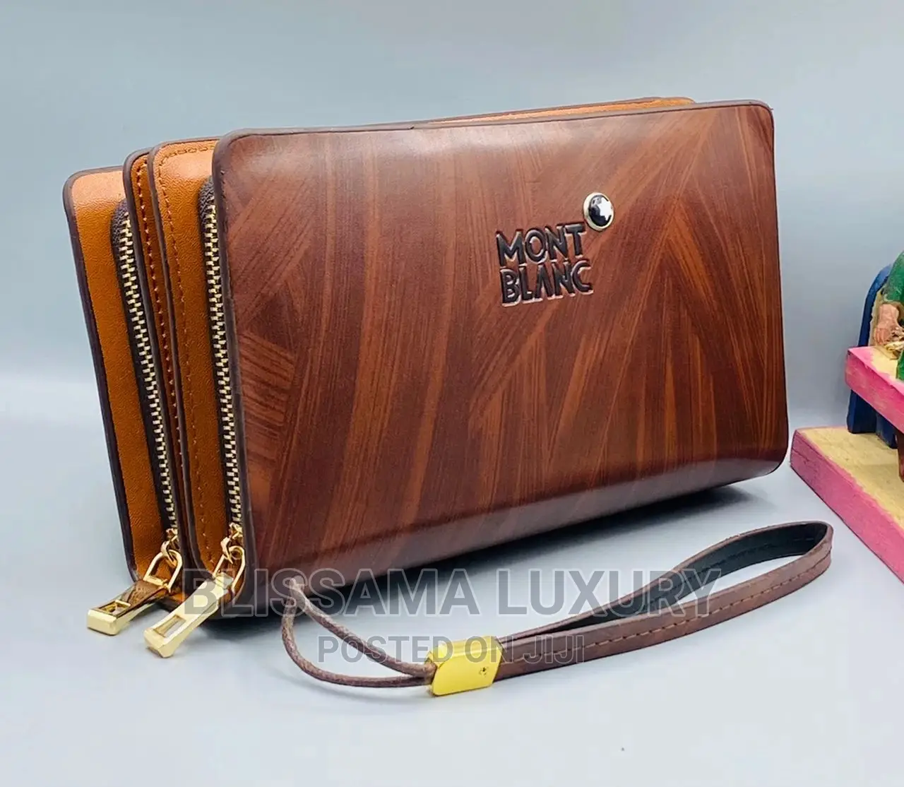 Double Zipper Men's Clutch Purse