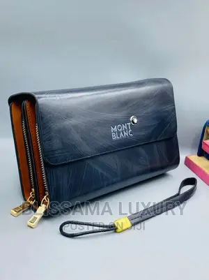Double Zipper Men's Clutch Purse