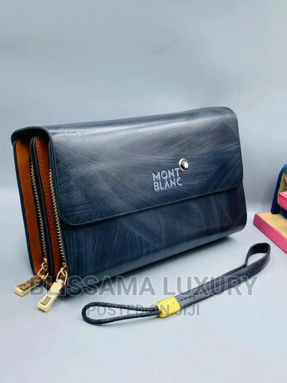Double Zipper Men's Clutch Purse