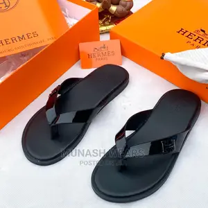 Hermes Leather Slipers