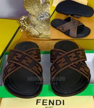 Fendi Leather Slipers