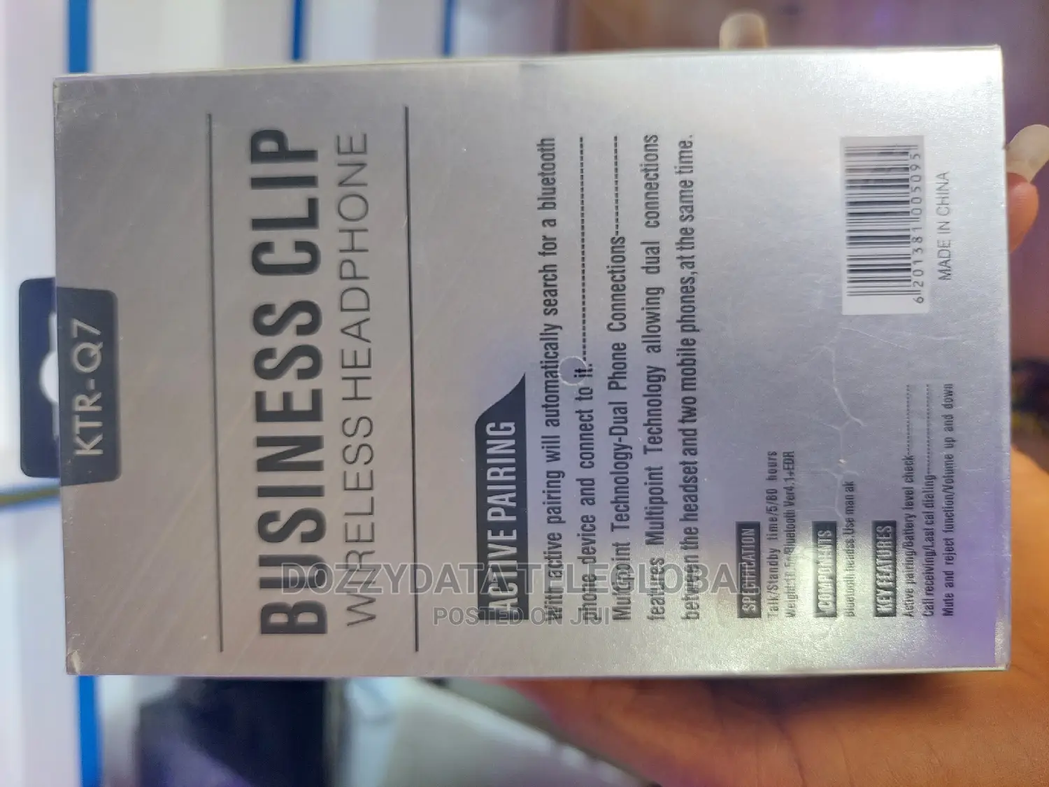 Business Clip Wireless Bluetooth Headphone