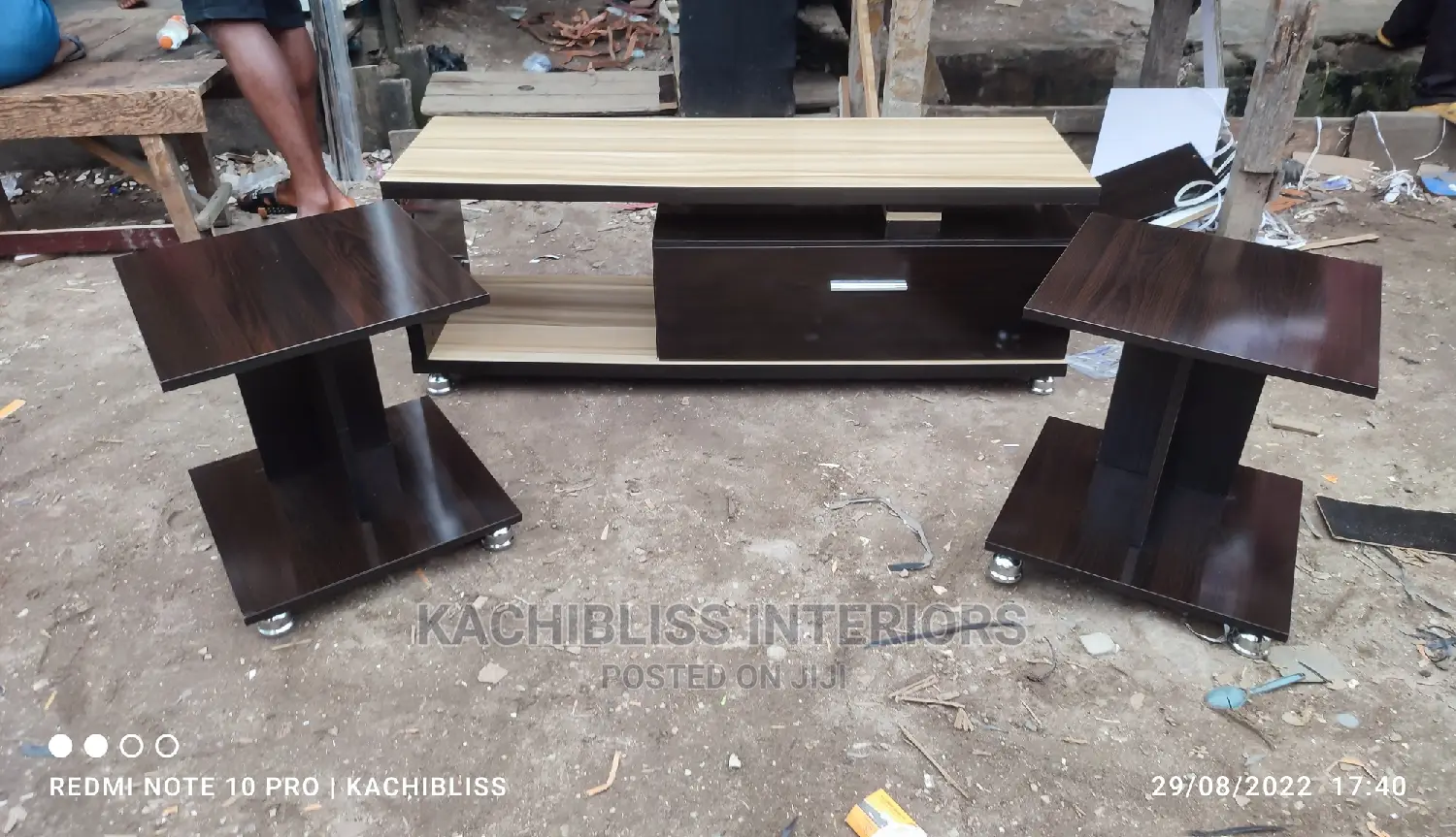 Tv Console Side Stools