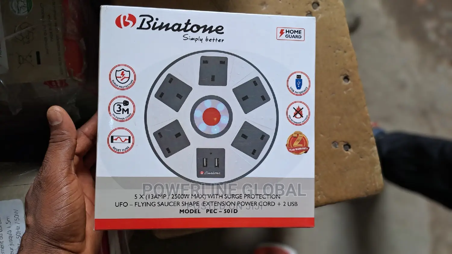5 Way Extension Socket 3m Wire With USB for Home's/Offices