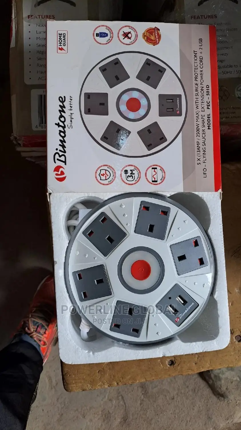 5 Way Extension Socket 3m Wire With USB for Home's/Offices