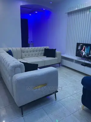 Set of L-Shaped Sofa With One Accent Chair