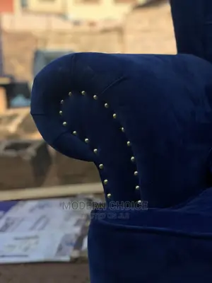 Blue Velvet Accent Chair Up for Grab