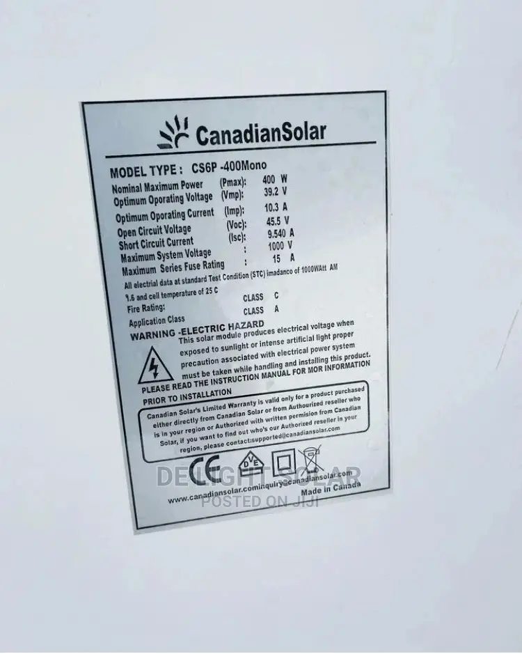 400watt Canadian Solar Panels