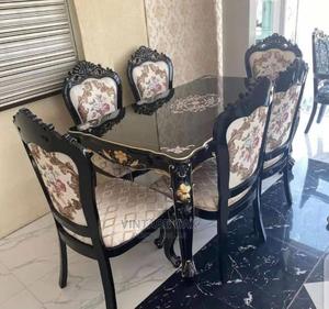 Royal Design Luxury Wooden Dining Table With 6 Chairs