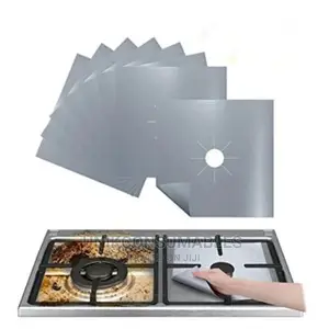 4 Pieces Gas Burner Protector - Silver
